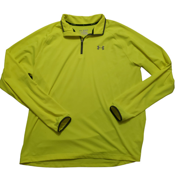 Under Armour Other - Under Armour Neon Yellow L/S  All Season Gear Shirt Mens Fitted 2XL XXL